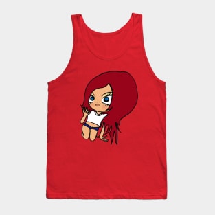 beautiful girl hair red Tank Top